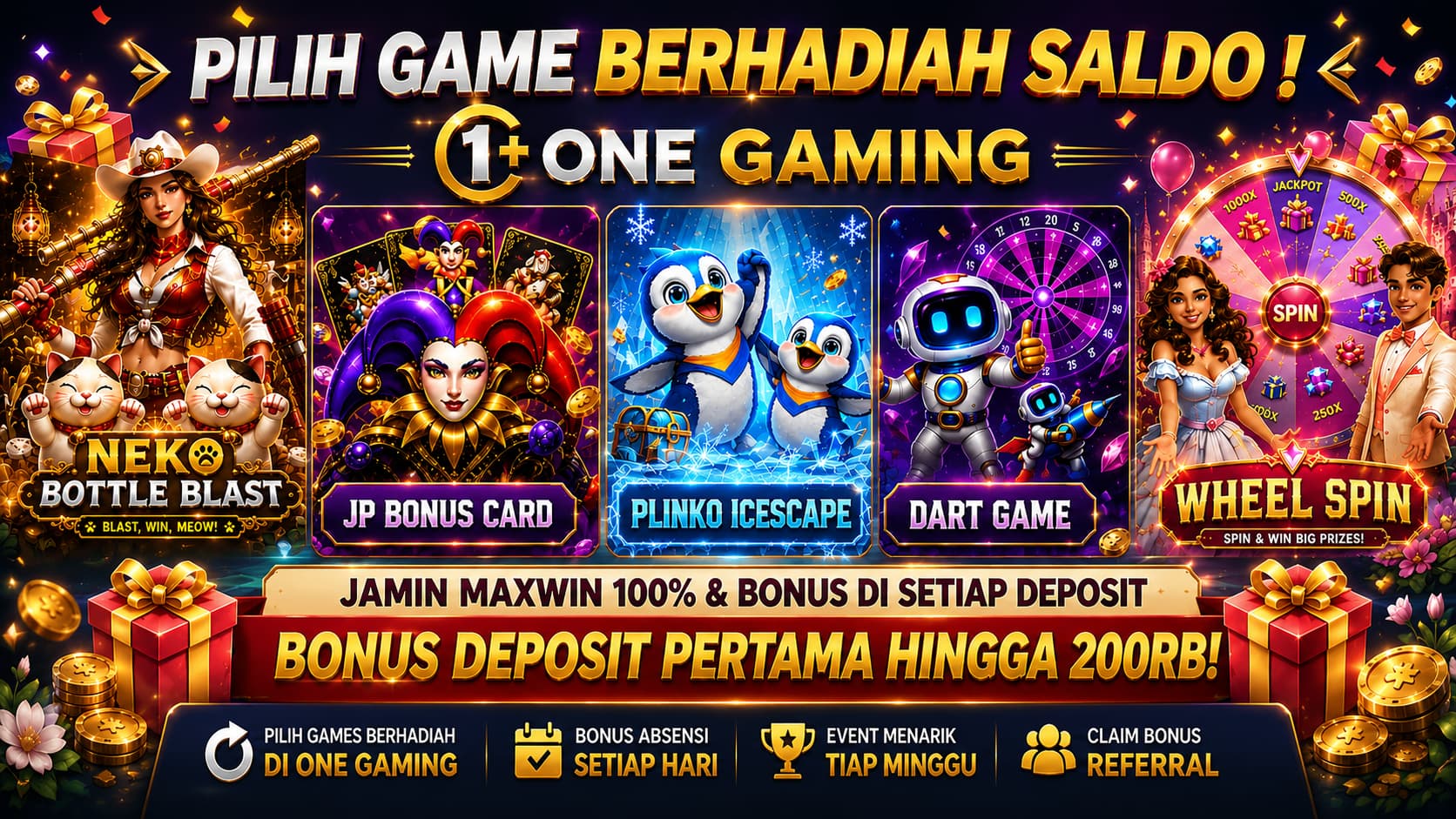 Pilihan game berhadiah saldo dari One Gaming