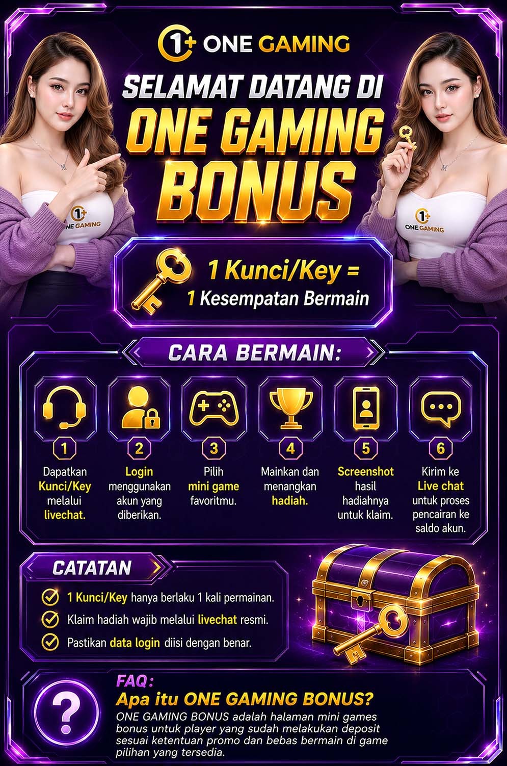 Informasi cara bermain One Gaming Bonus